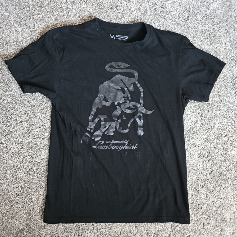 Lamborghini Men’s Black Short Sleeve Graphic T-Shirt